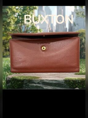 BUXTON Elegant Buttery Soft Brown Leather Ladies Wallet many compartments NEW